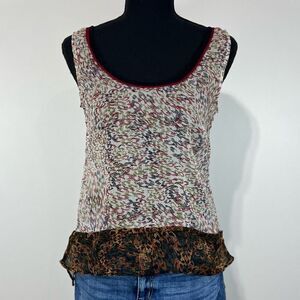 American Rag Sheer Tank Top Sz Small Women’s Multicolor